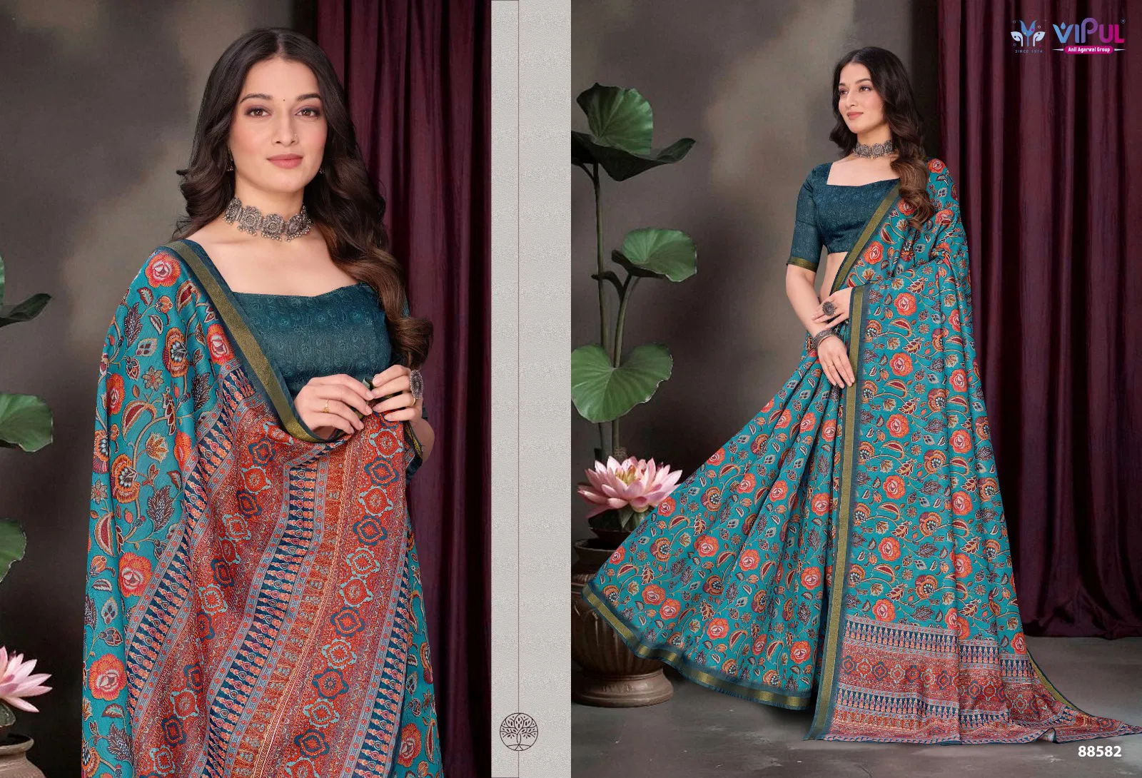 Amrapali Vol 2 By Vipul Cotton Daily Wear Saree Exporters In India